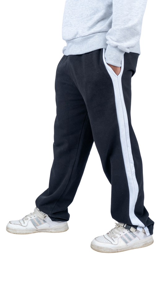 LINED PANTS - black in white