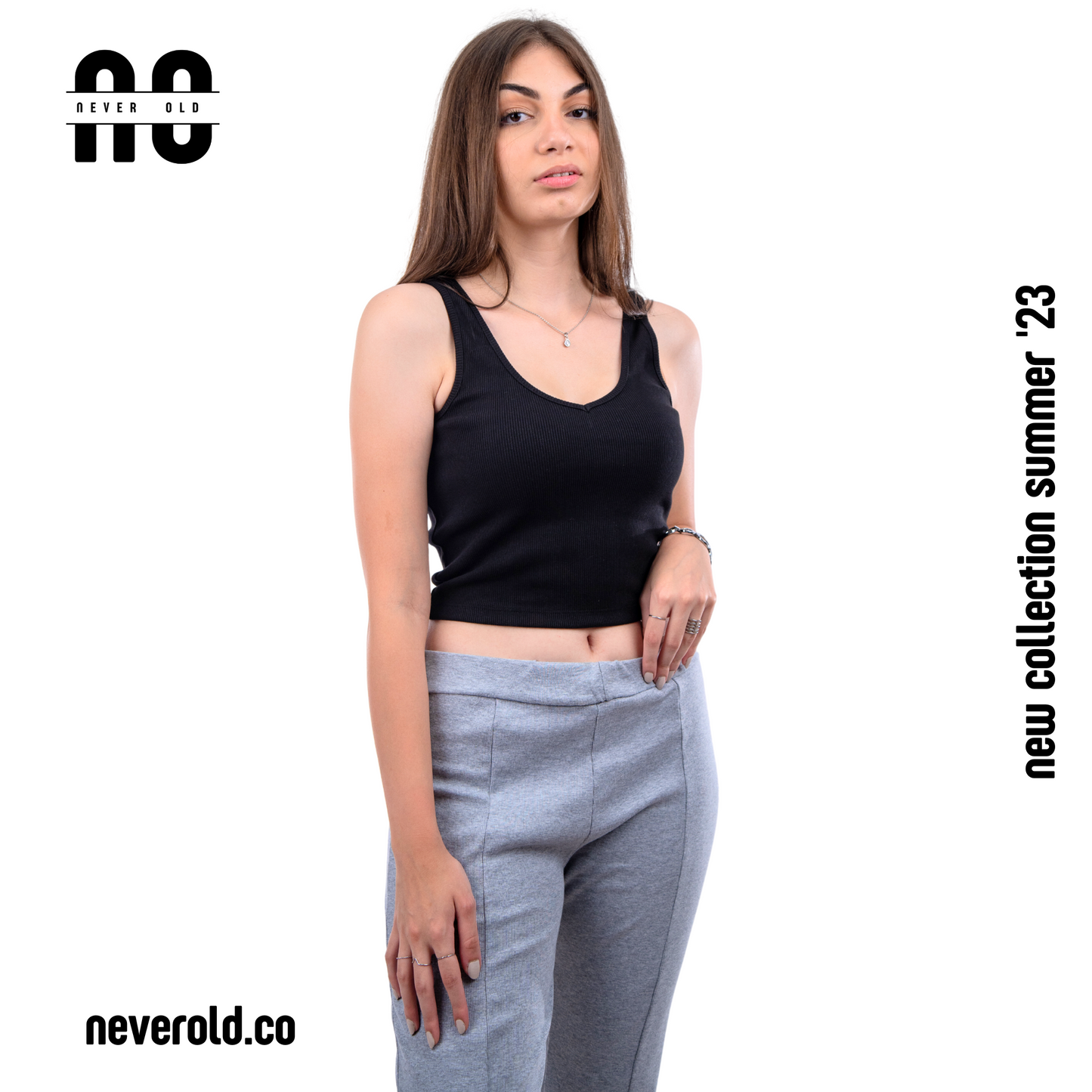 U cut top -Black