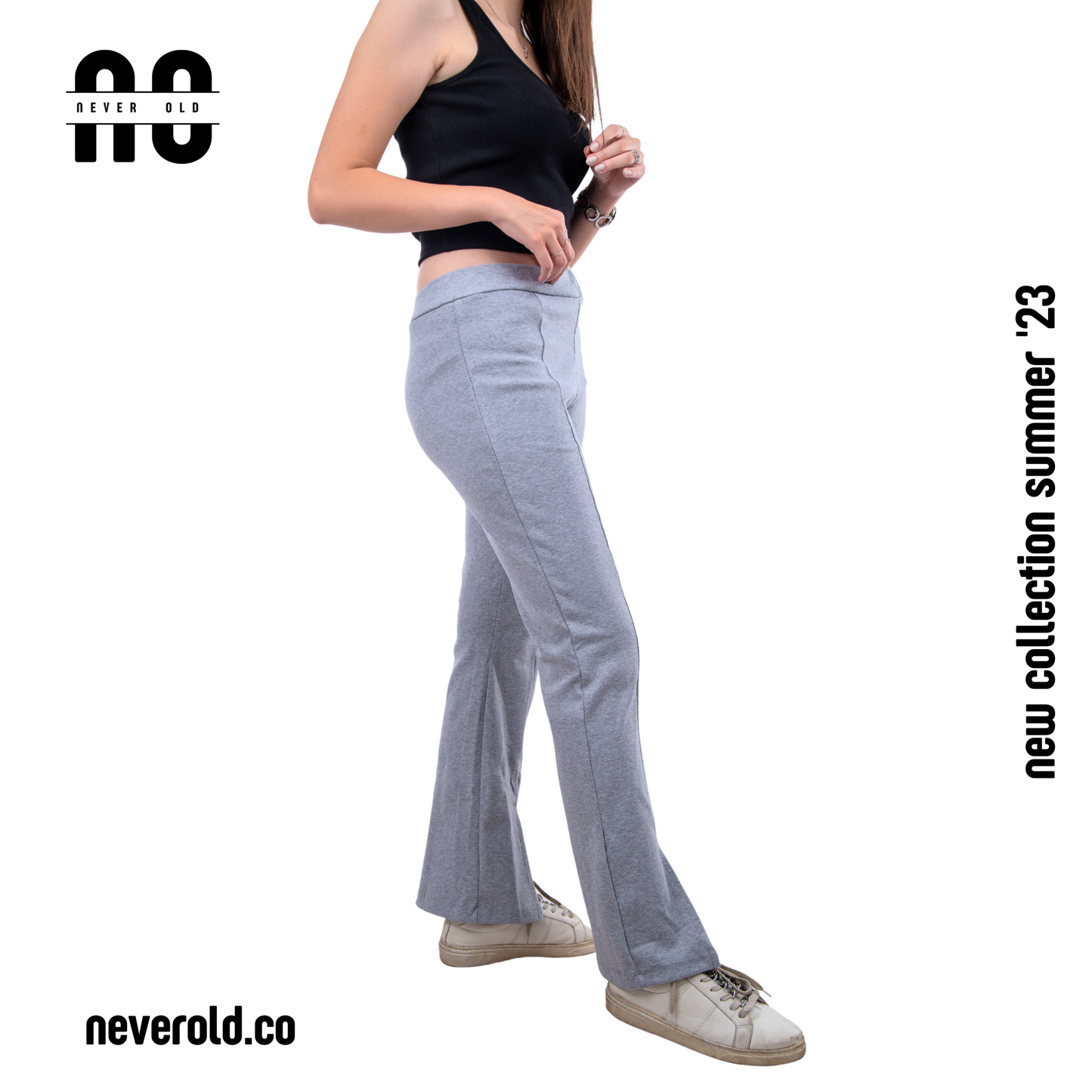 Rib pant - Cool gray