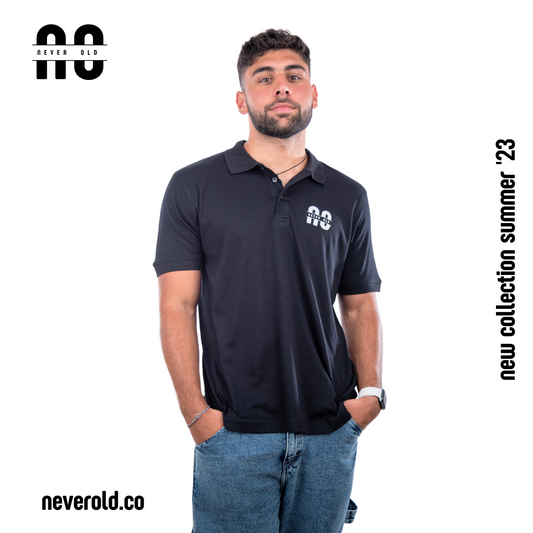 Polo shirt-black (100% EGYPTIAN COTTON)