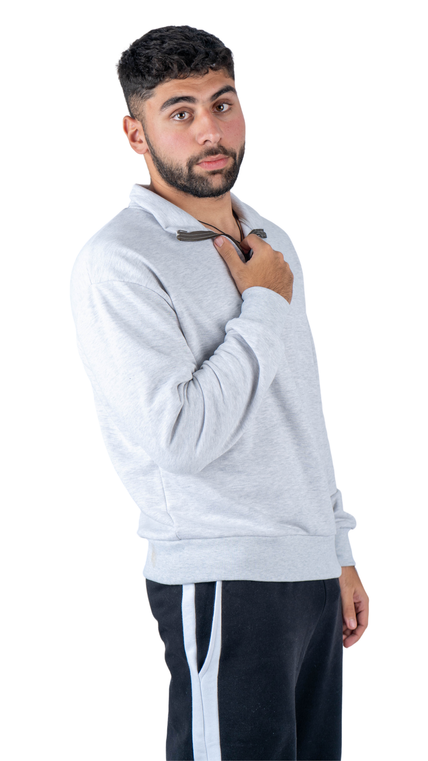 Quarter zipper - Gray