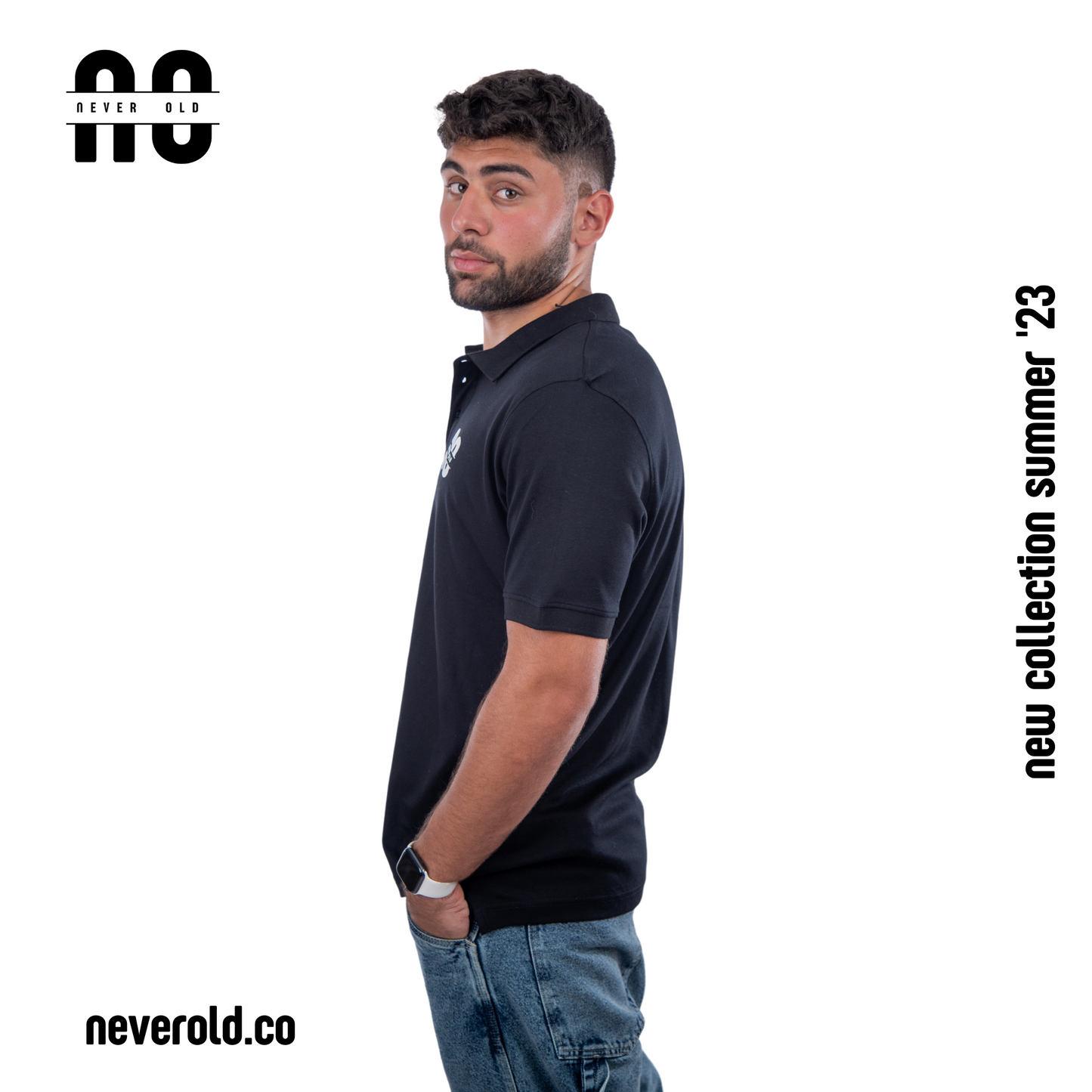 Polo shirt-black (100% EGYPTIAN COTTON)
