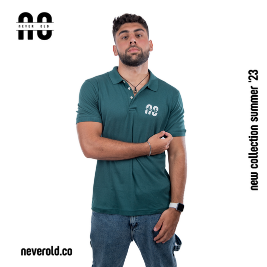 Polo shirt-Teal blue (100% EGYPTIAN COTTON)