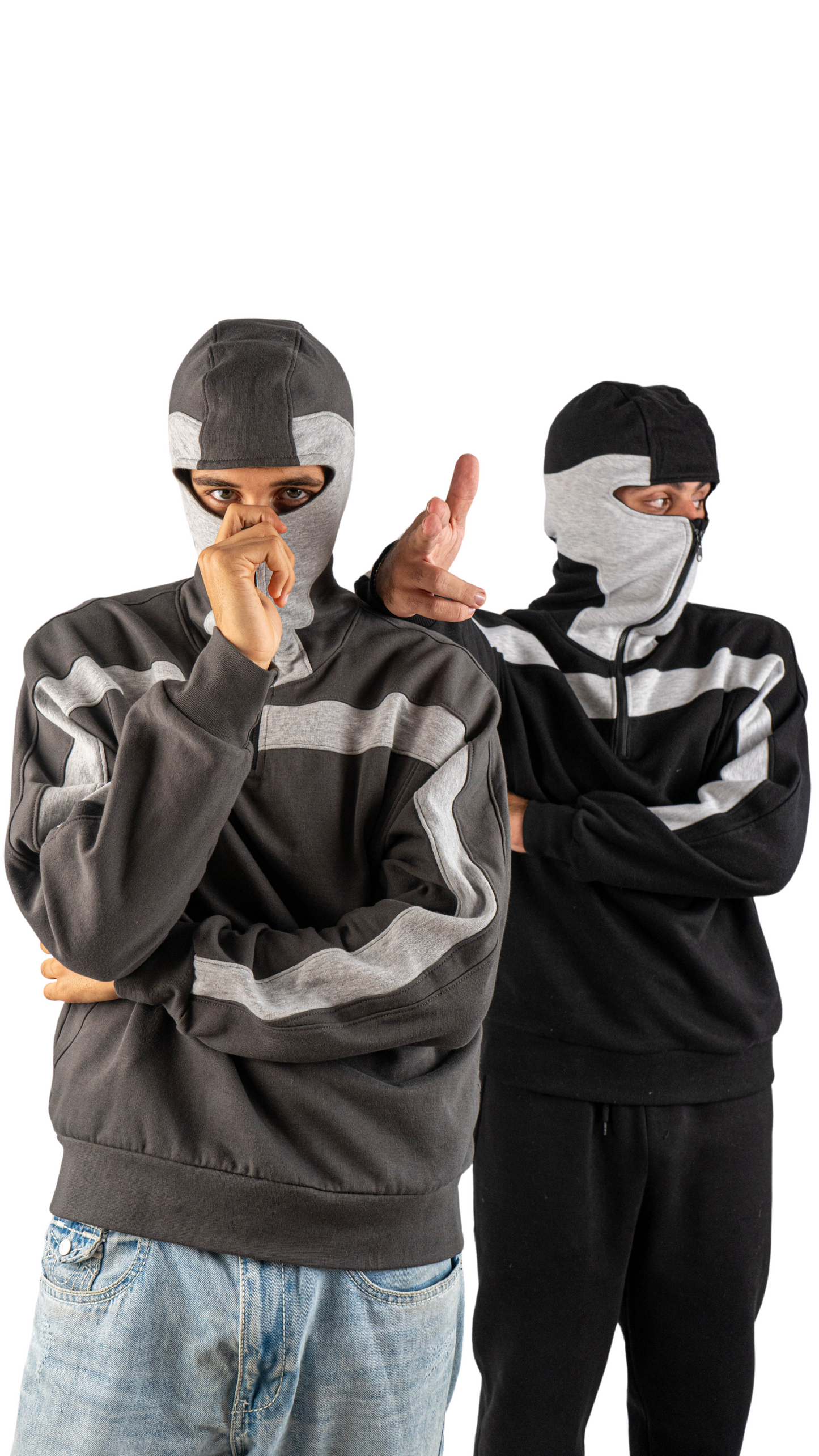 Mask hoodies - gray