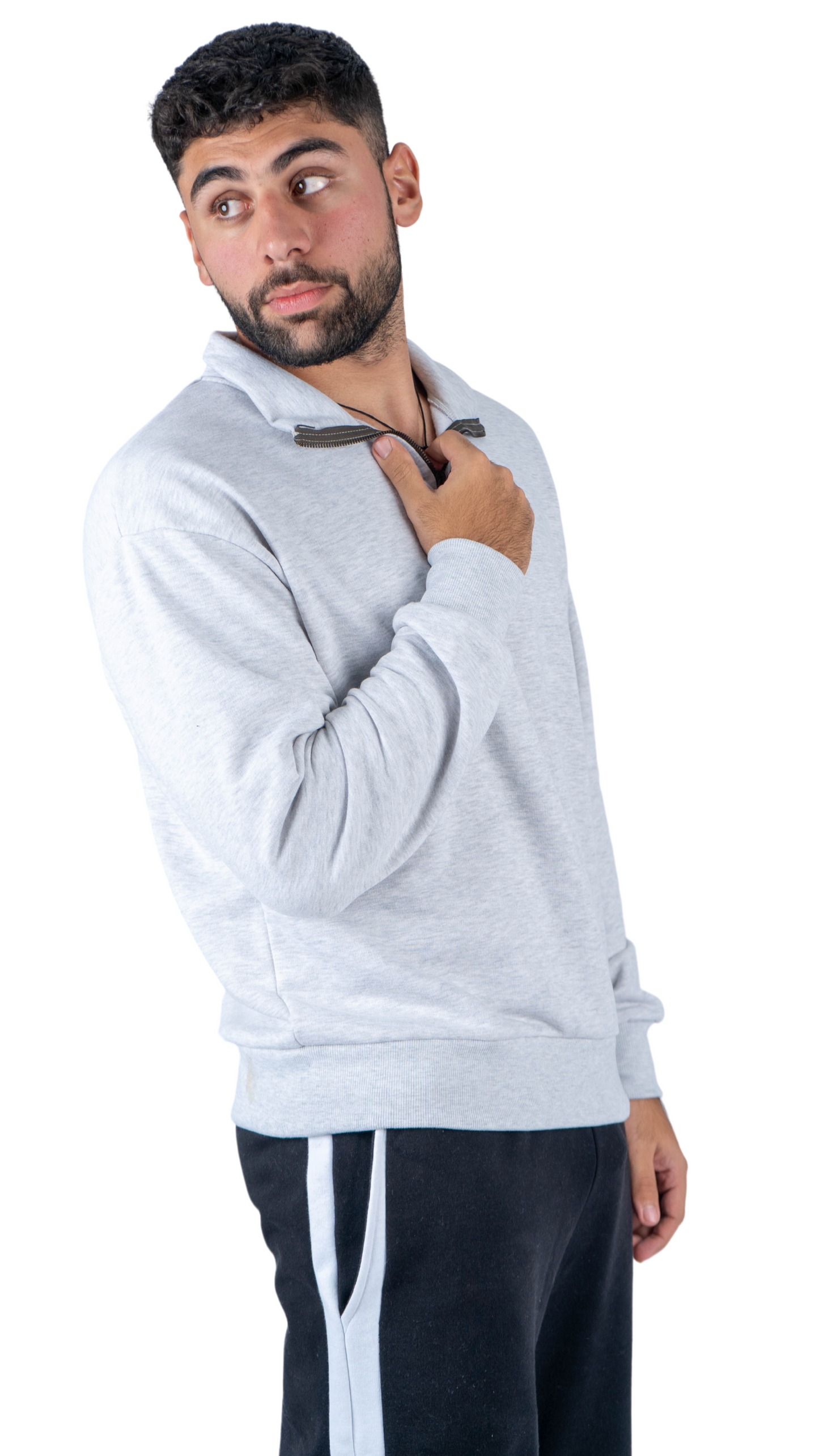 Quarter zipper - Gray