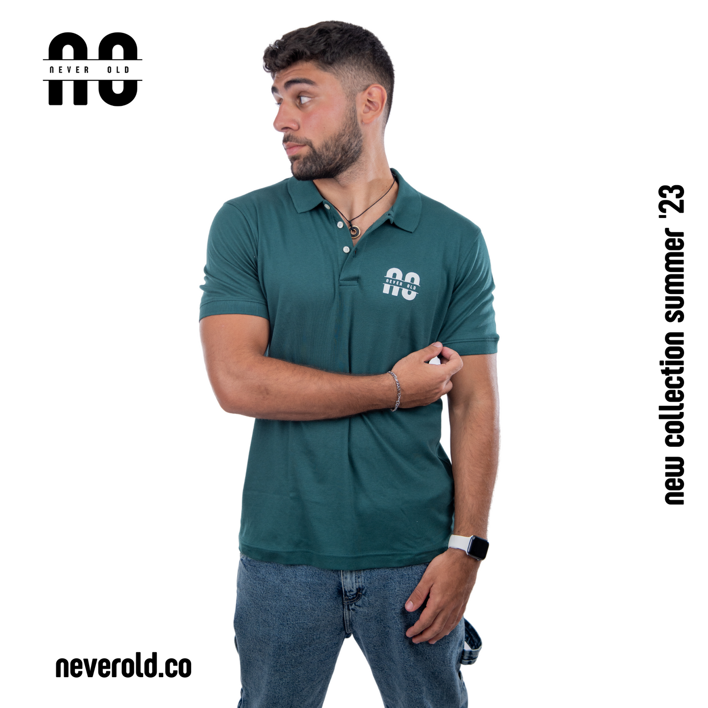 Polo shirt-Teal blue (100% EGYPTIAN COTTON)