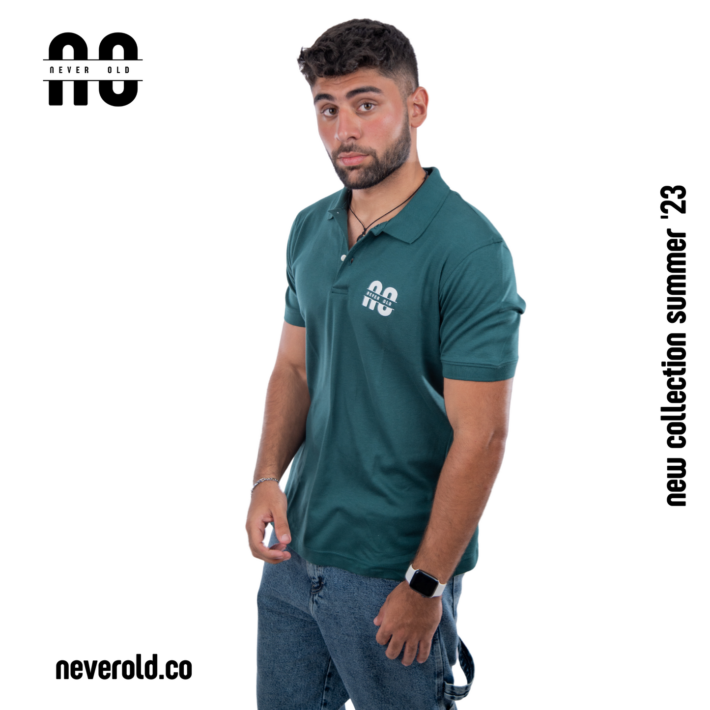 Polo shirt-Teal blue (100% EGYPTIAN COTTON)