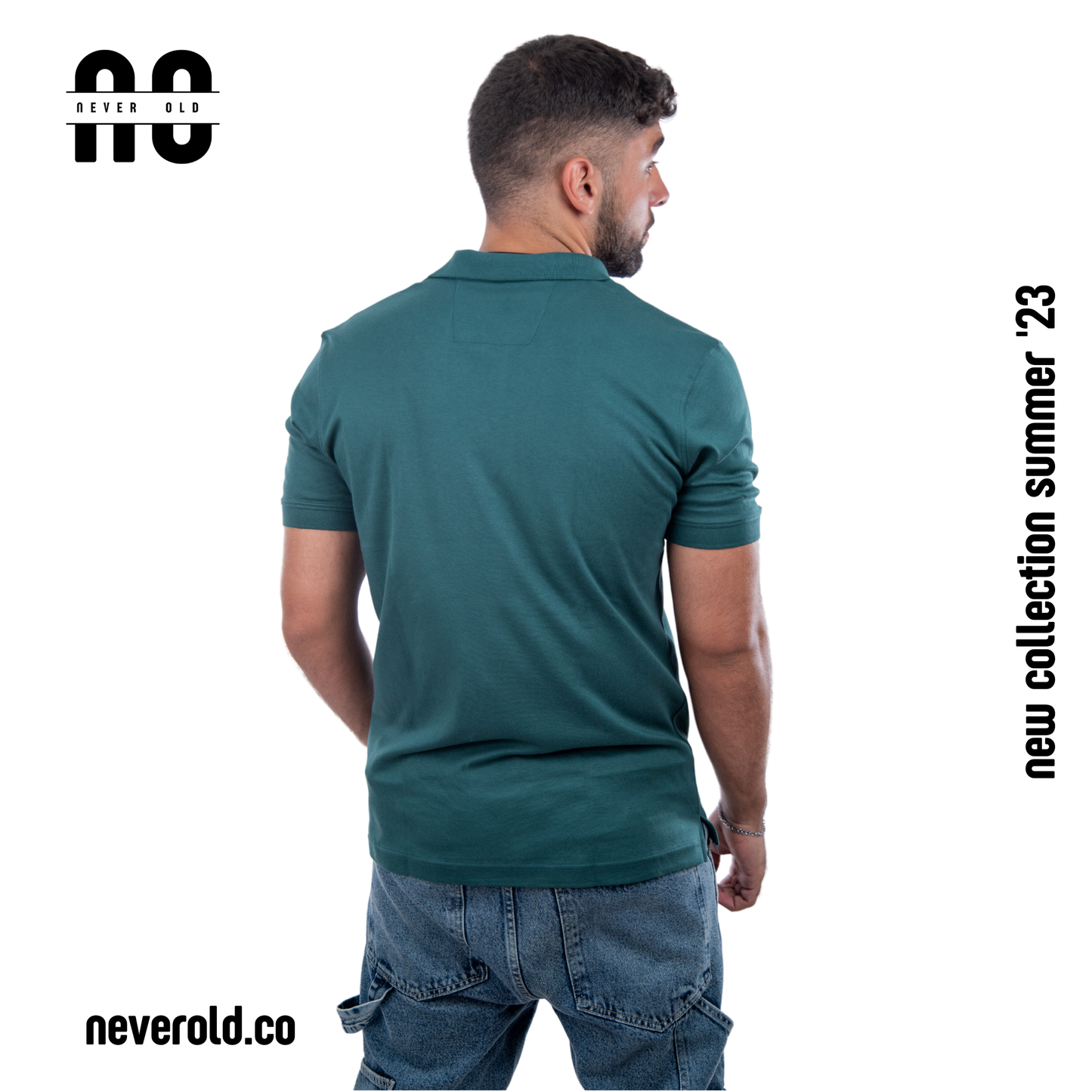 Polo shirt-Teal blue (100% EGYPTIAN COTTON)
