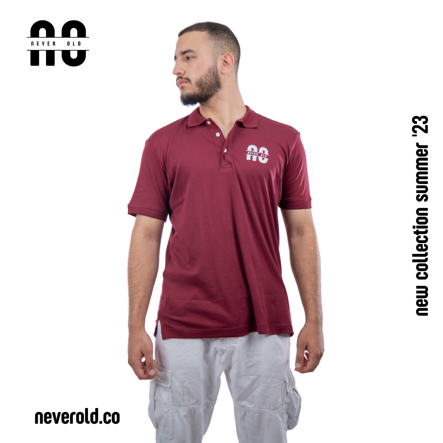 Polo shirt -Amaranth purple (100% EGYPTIAN COTTON)