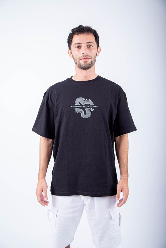 Never regret a day in your life T-shirt - black