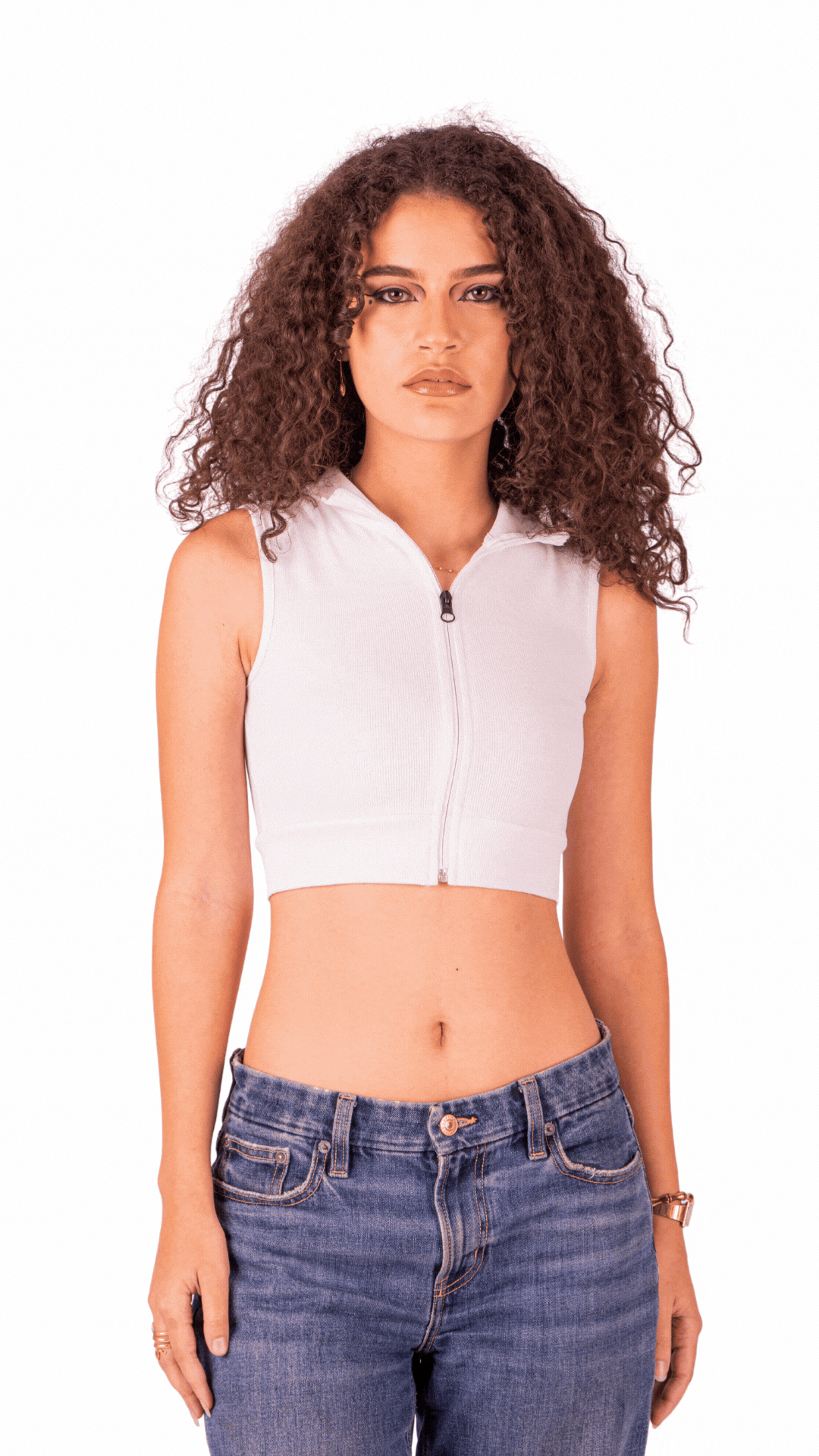 Sporty Zip-Front Essential - White
