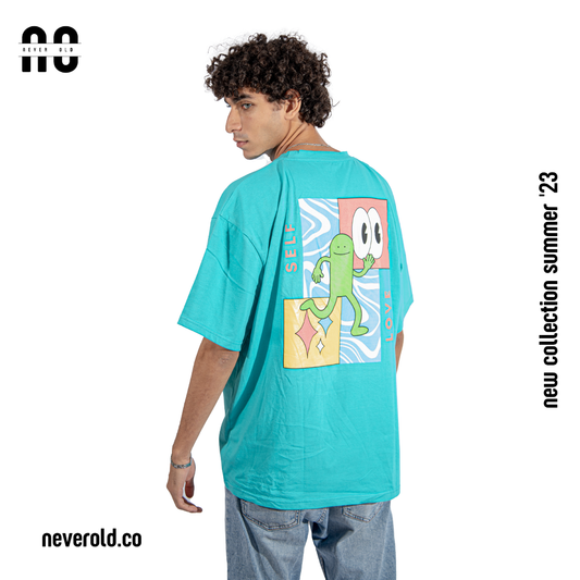 Self love T-shirt - blue green
