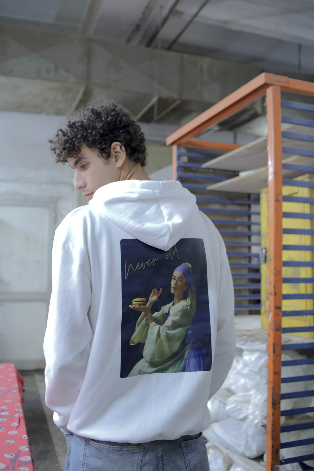 Never old  hoodie - white