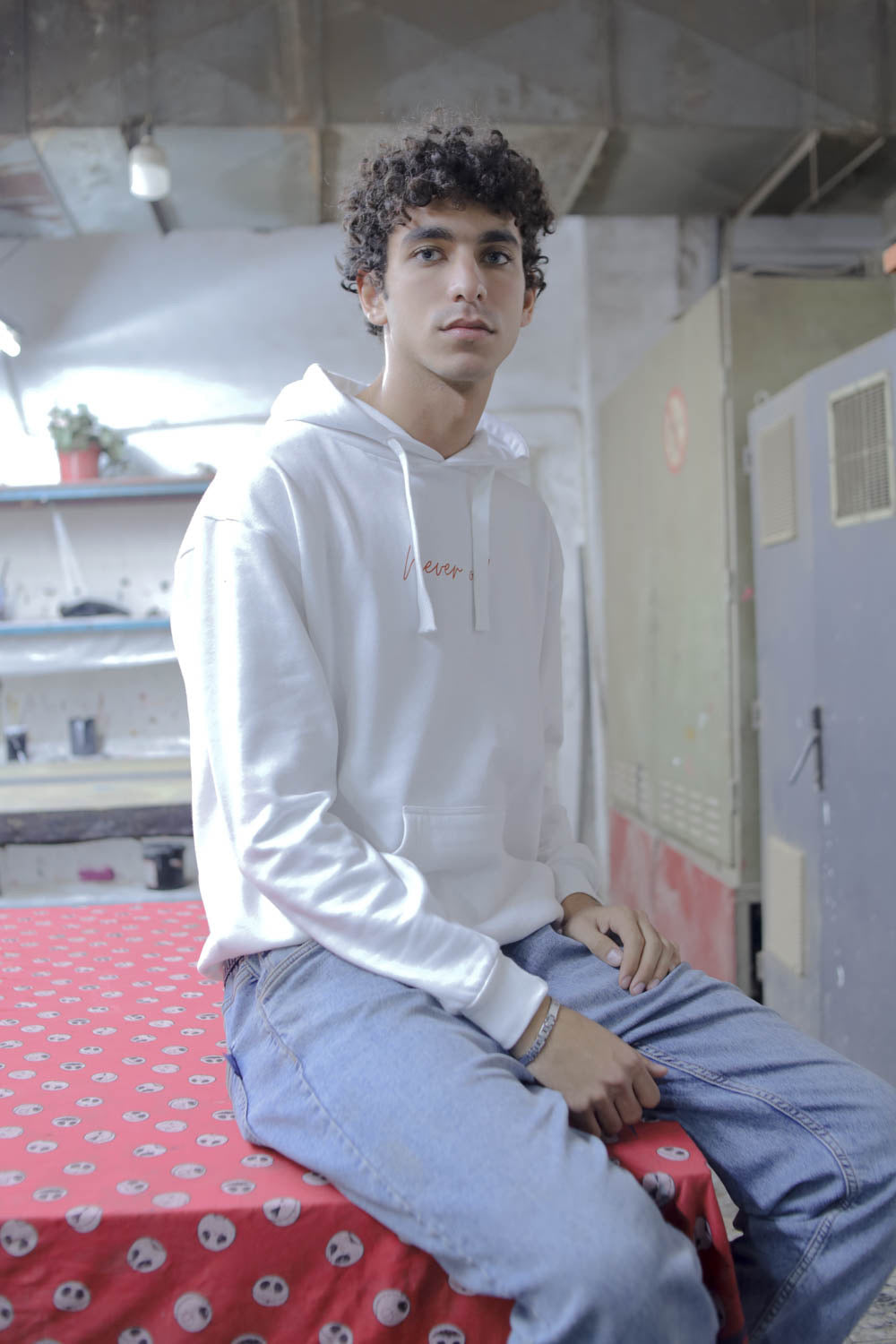 Never old  hoodie - white