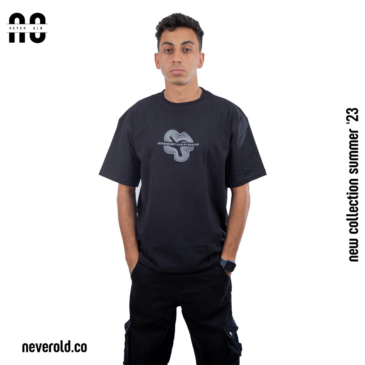 Never regret a day in your life T-shirt - black