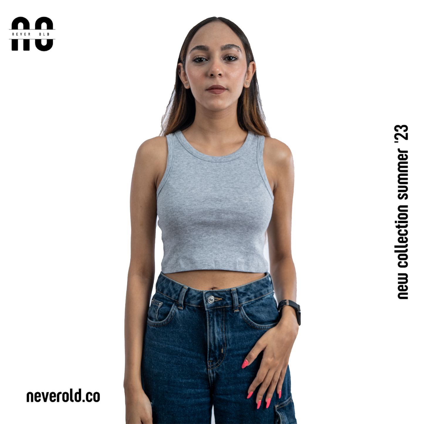 Crop top - GRAY
