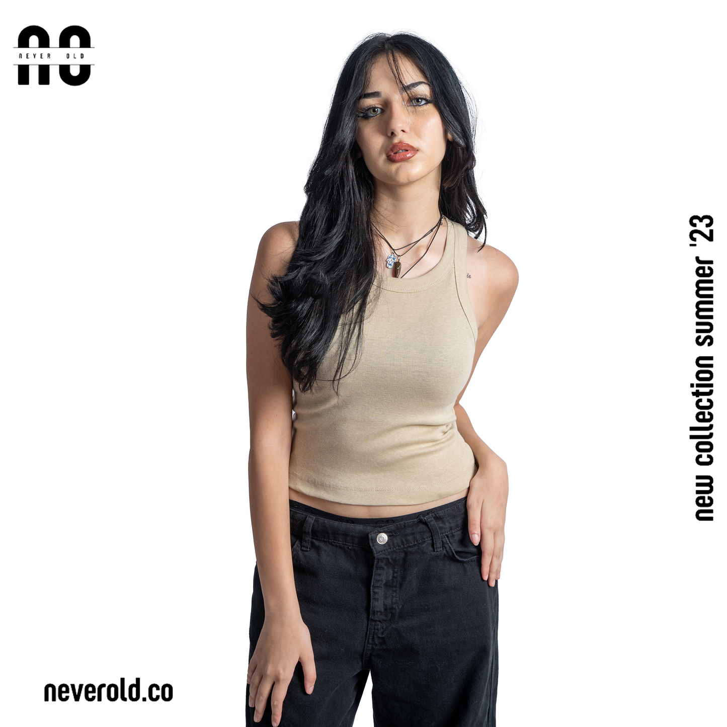 low crop top - coffee