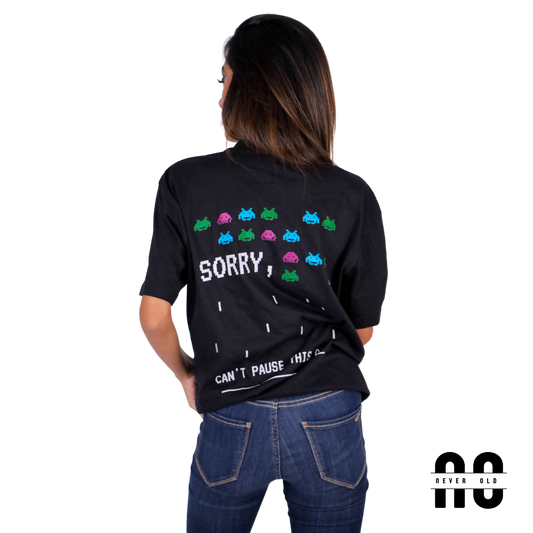 Game Printed Round Nick T-shirt - Black