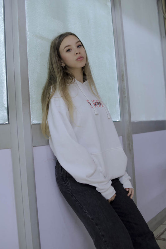 Mohamed Ali basha hoodie - white