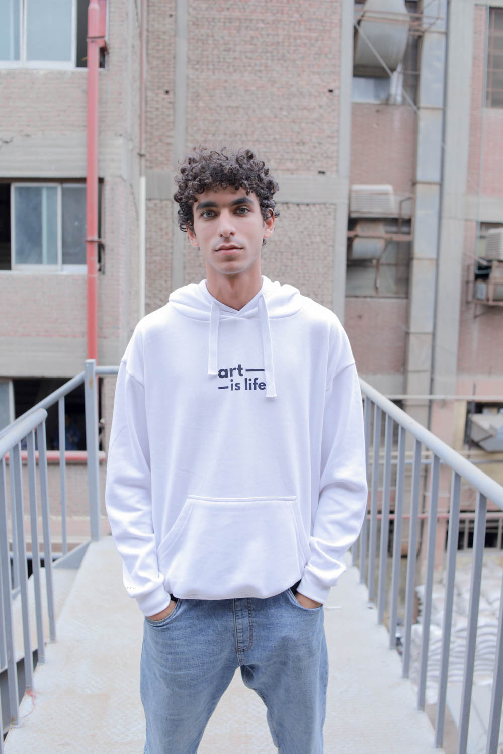 Art is life hoodie - white