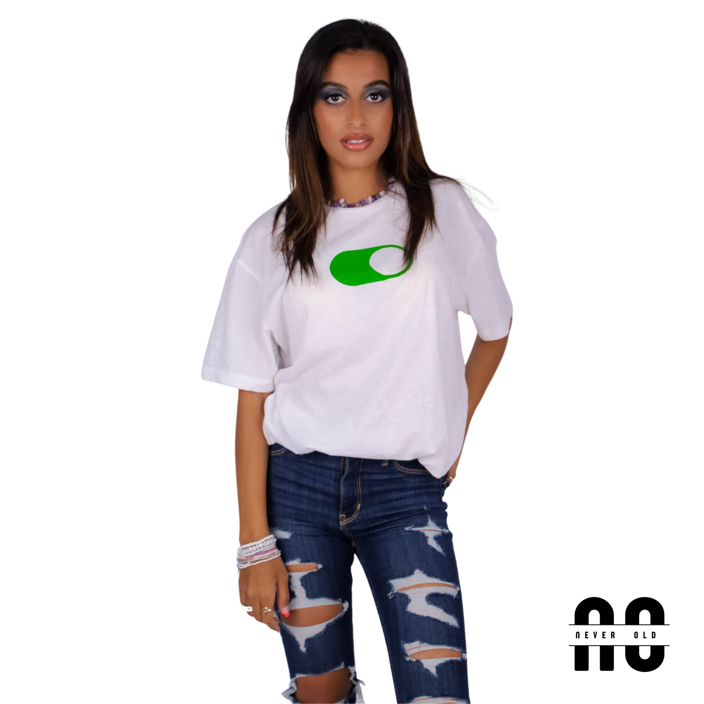 (Currently On) Printed Round Nick T-shirt - White