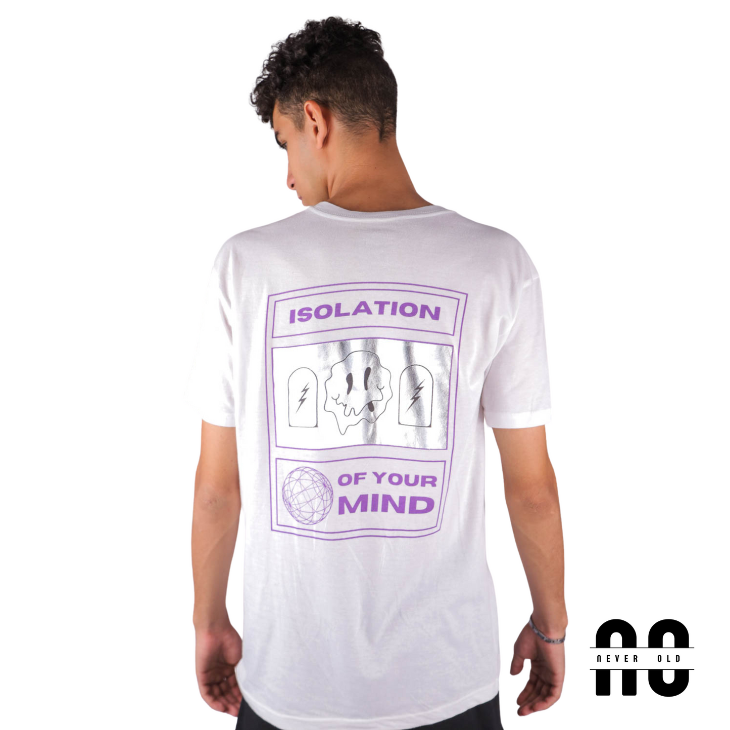 ISOLATION Printed Round Nick T-shirt - White