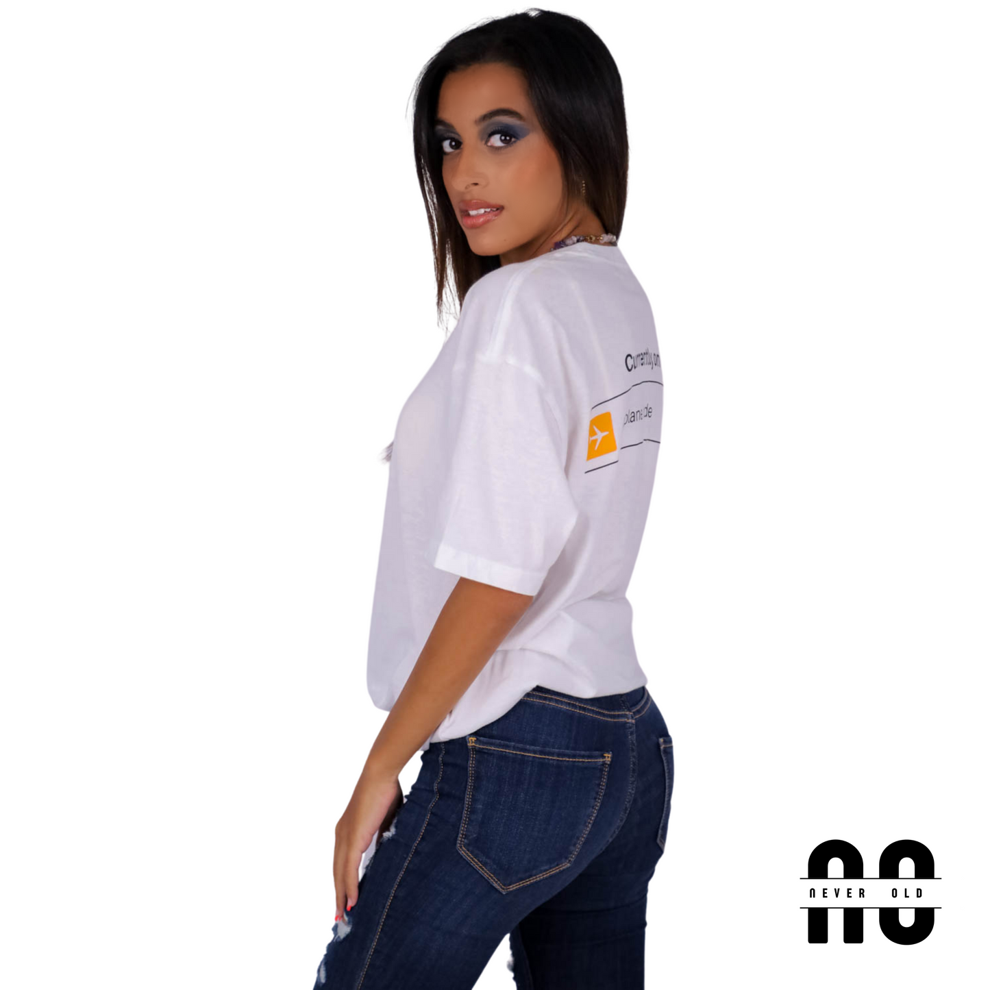 (Currently On) Printed Round Nick T-shirt - White